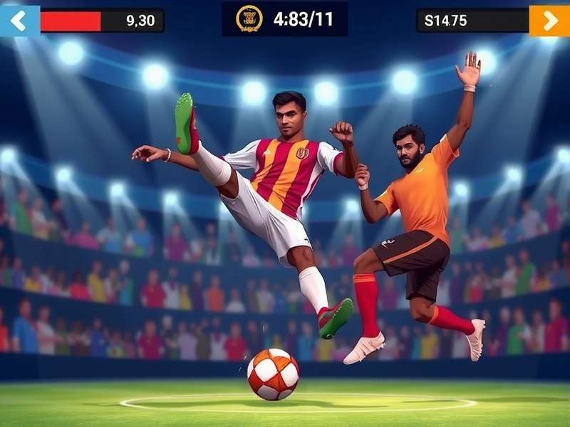 Kerala Kick Legend gameplay screenshot showing football action